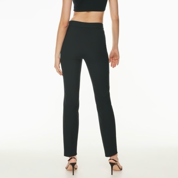 Aritzia Babaton Cassatt High Waist Slit Hem Slim Suiting Pant Black - Picture 3 of 16